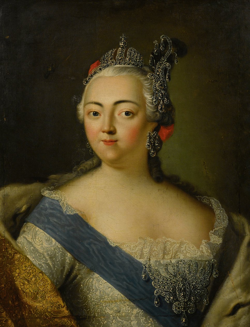 Porträtt av kejsarinnan Elizabeth av Ryssland 1709-1762. av Unbekannt