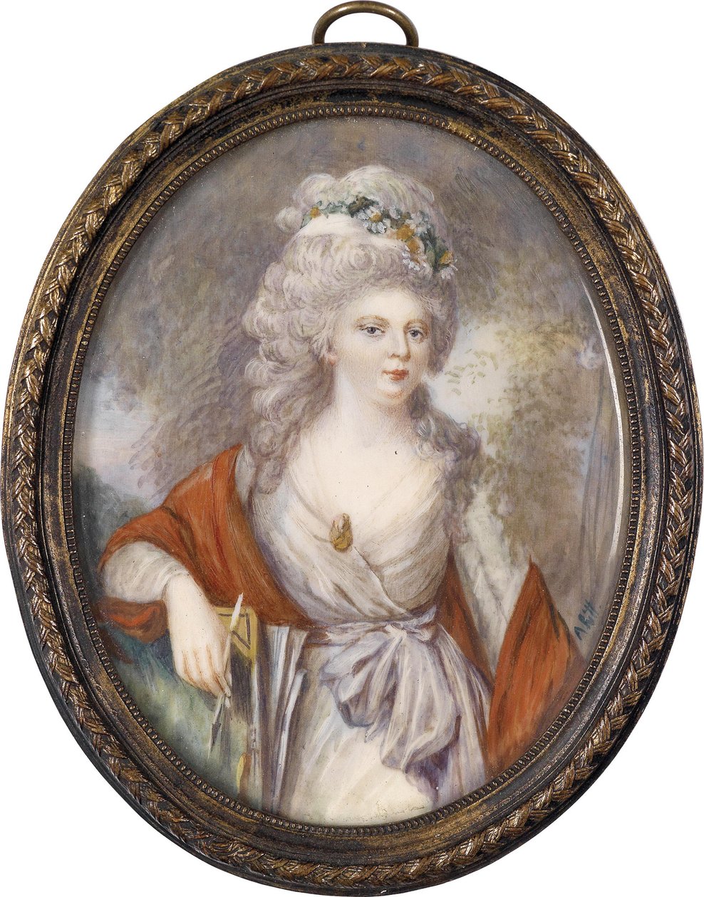 Porträtt av kejsarinnan Maria Feodorovna Sophie Dorothea av Württemberg 1759-1828, tidigt 1800-tal. av Unbekannt