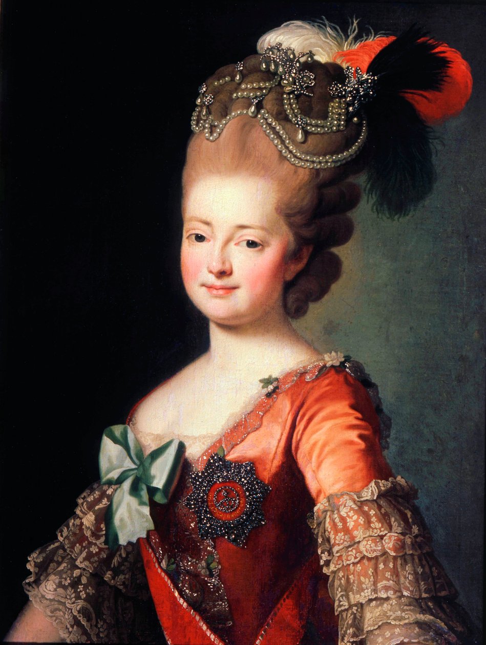 Porträtt av kejsarinnan Maria Feodorovna, sent 1700-tal eller tidigt 1800-tal av Unbekannt