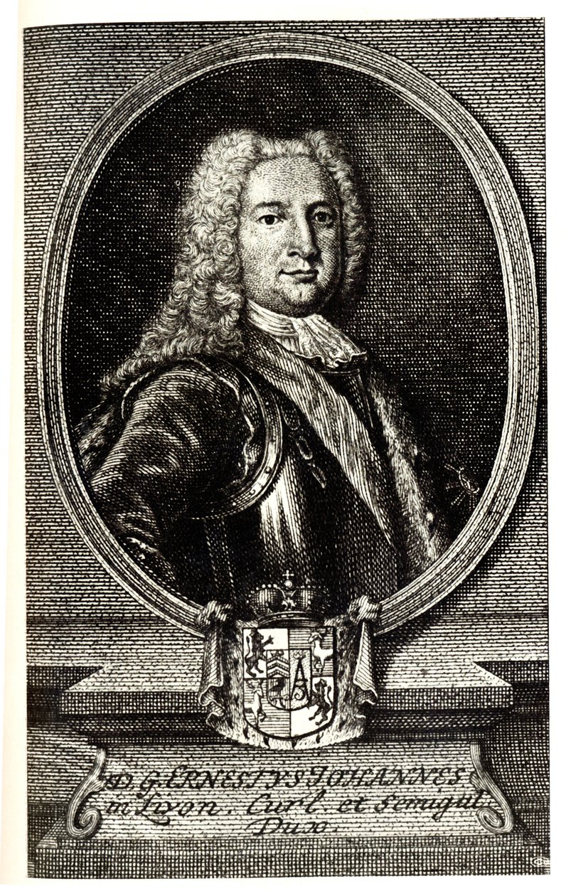 Porträtt av Ernst Johann von Biron 1690-1772, hertig av Kurland och Semigallia och regent av det ryska imperiet av Unbekannt