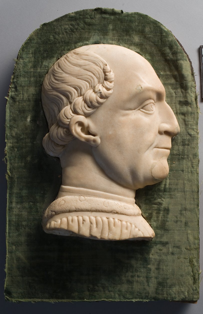 Porträtt av Francesco Sforza och ram, 1450-1499. av Unbekannt