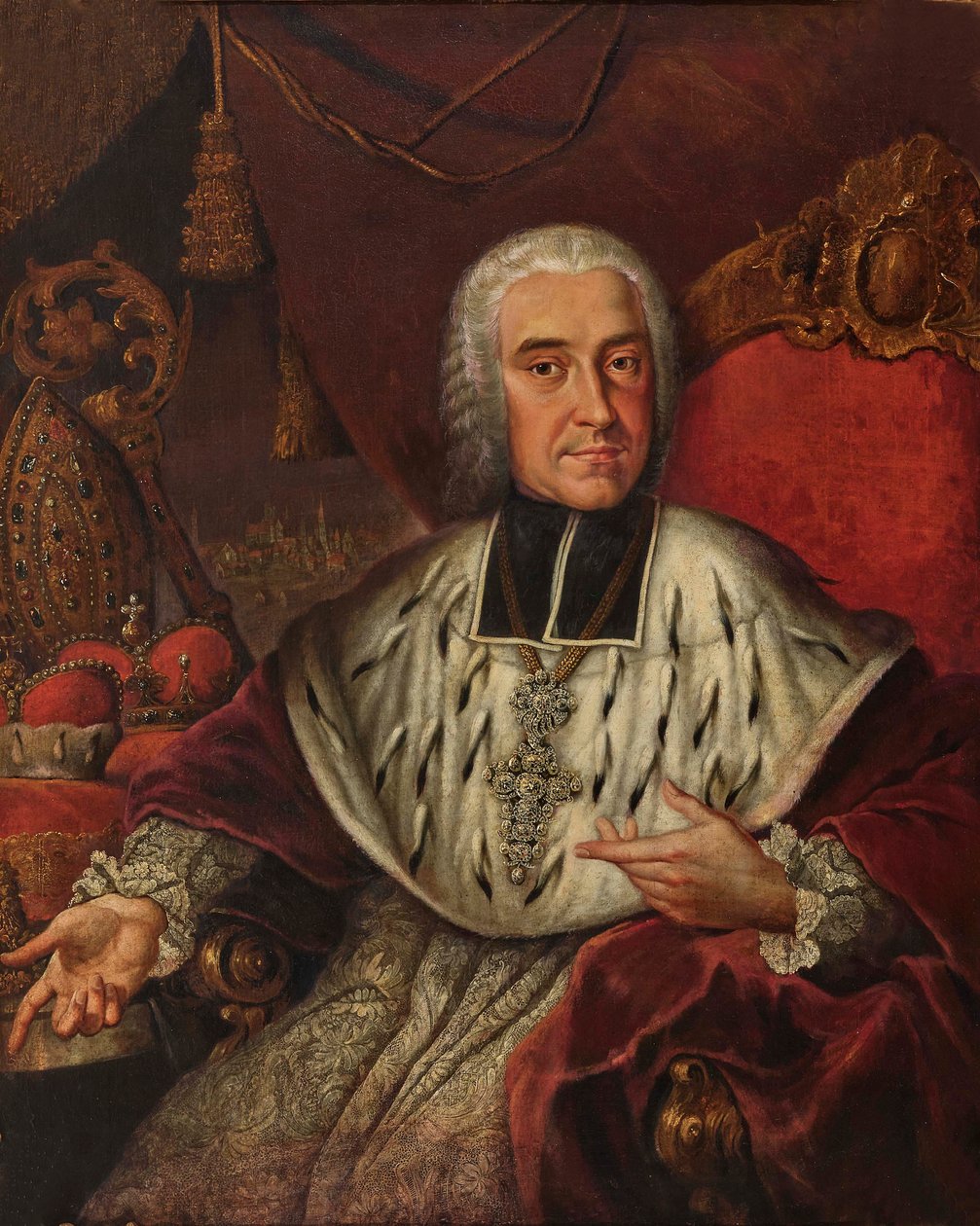 Porträtt av Frans Ludvig av Pfalz-Neuburg 1664-1732, första tredjedelen av 1700-talet. av Unbekannt