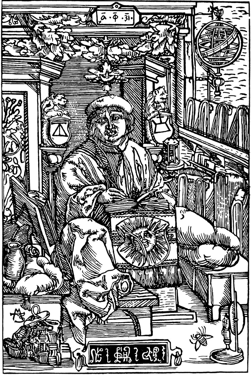 Porträtt av Francysk Skaryna 1486-1541, 1517 av Unbekannt