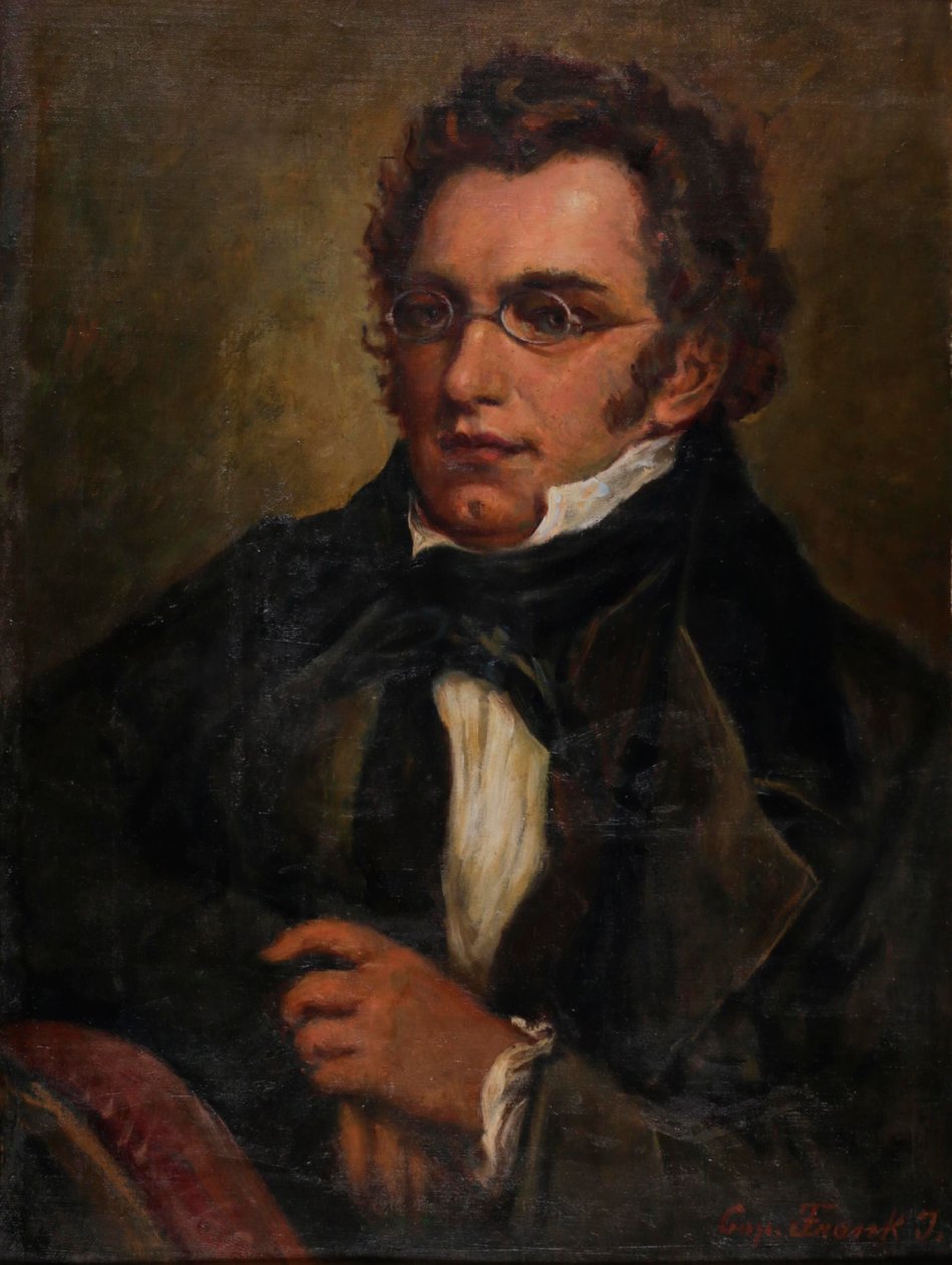Porträtt av Franz Schubert 1797-1828, ca. 1850. av Unbekannt