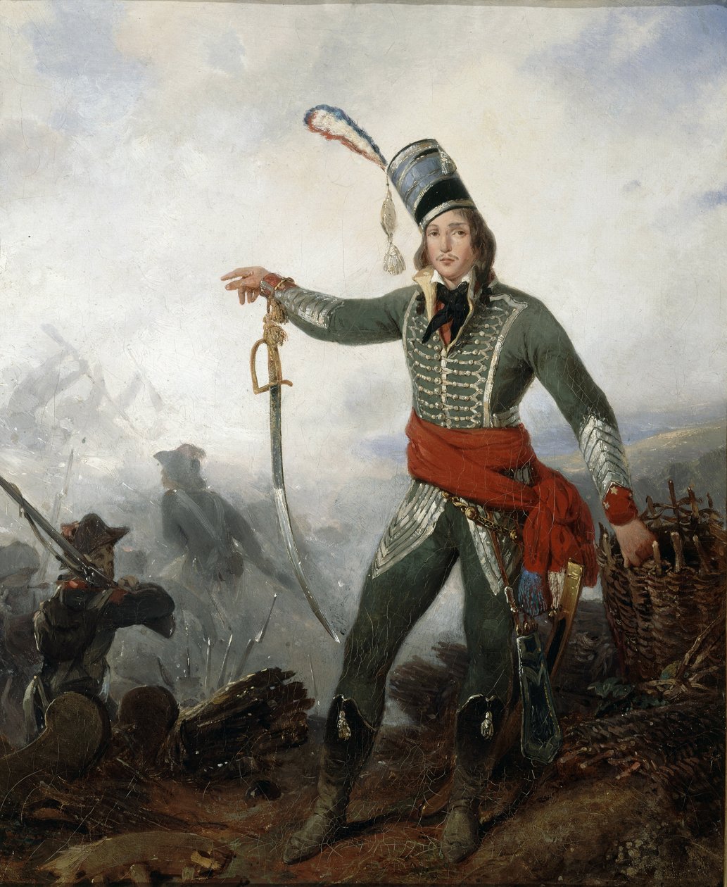 Porträtt av general François Séverin Marceau-Desgraviers 1769-1796, ca. 1830. av Unbekannt