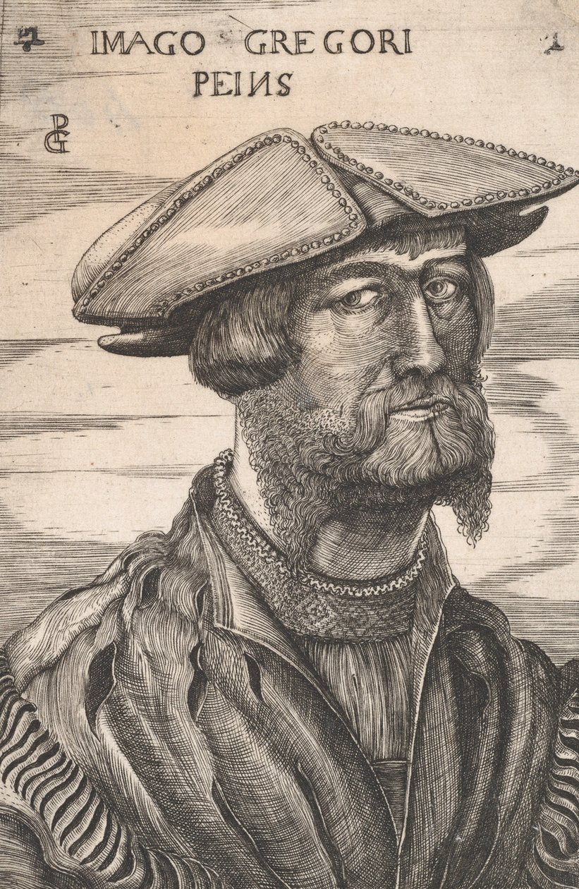 Porträtt av Georg Pencz Imago Gregori Peins. av Unbekannt