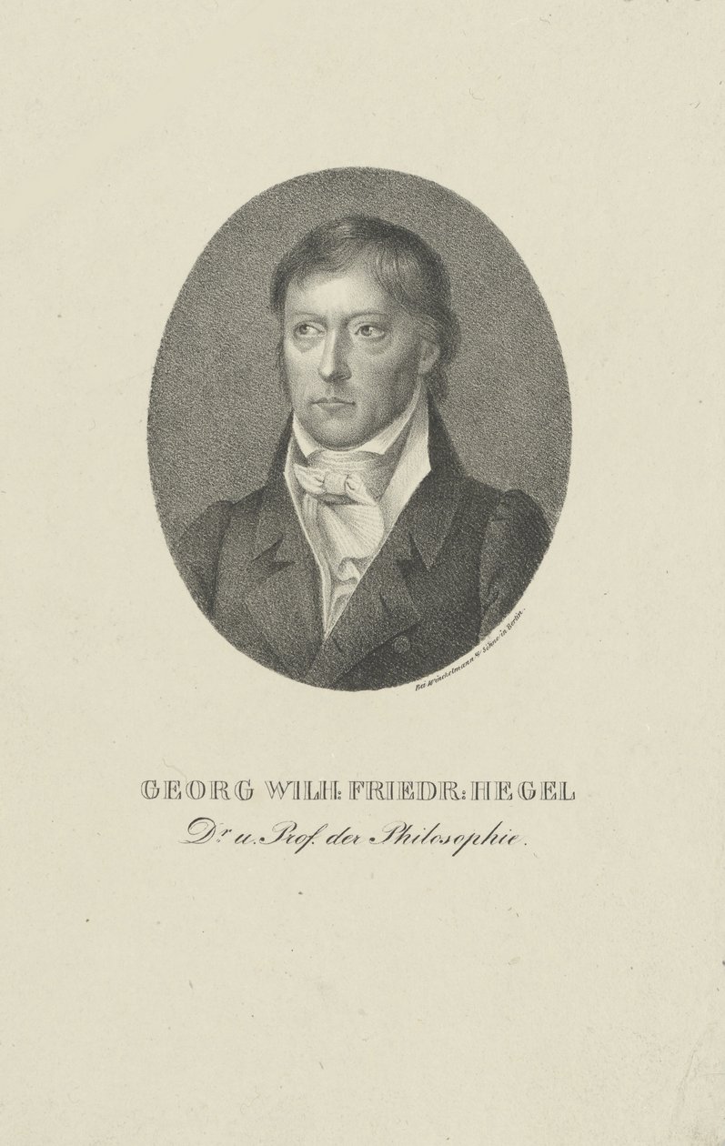 Porträtt av Georg Wilhelm Friedrich Hegel 1770-1831. av Unbekannt