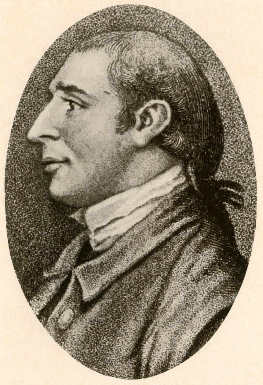 Porträtt av Gouverneur Morris, med slätt hår och pigtailkö, c1780, 1937. av Unbekannt