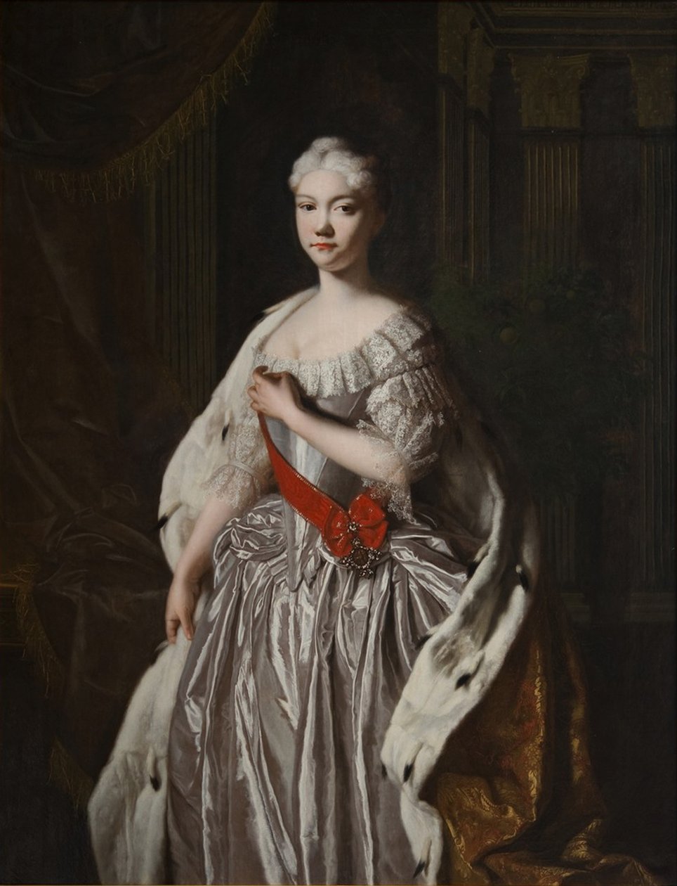 Porträtt av storhertiginnan Natalya Alexeyevna av Ryssland 17141728, slutet av 1720-talet av Unbekannt