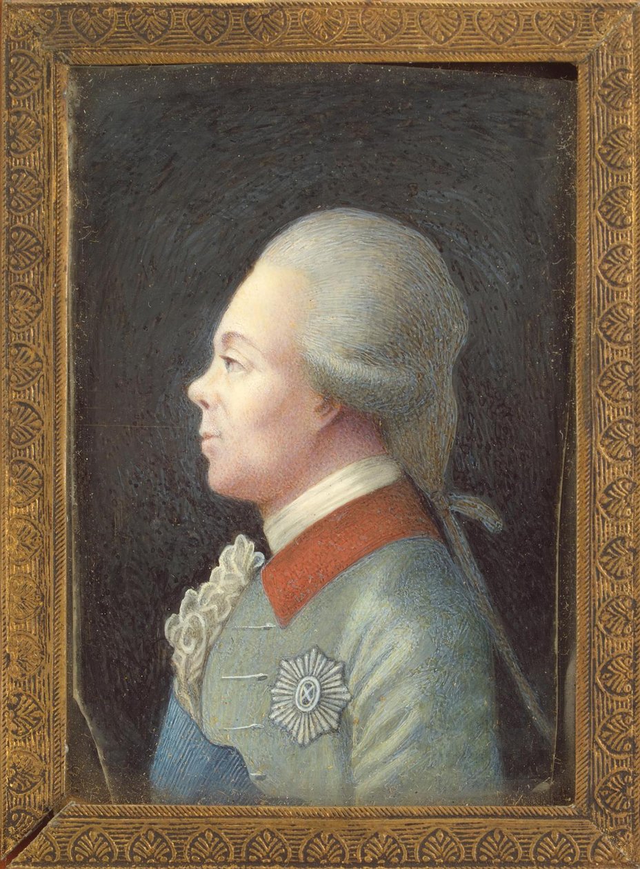 Porträtt av storhertig Pavel Petrovich 1754-1801, 1780-talet av Unbekannt