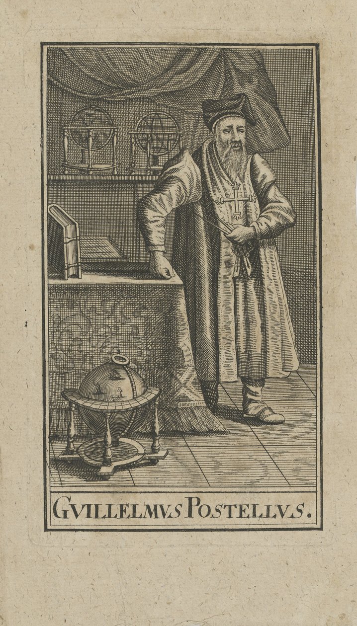 Porträtt av Guillaume Postel 1510-1581, före 1740. av Unbekannt