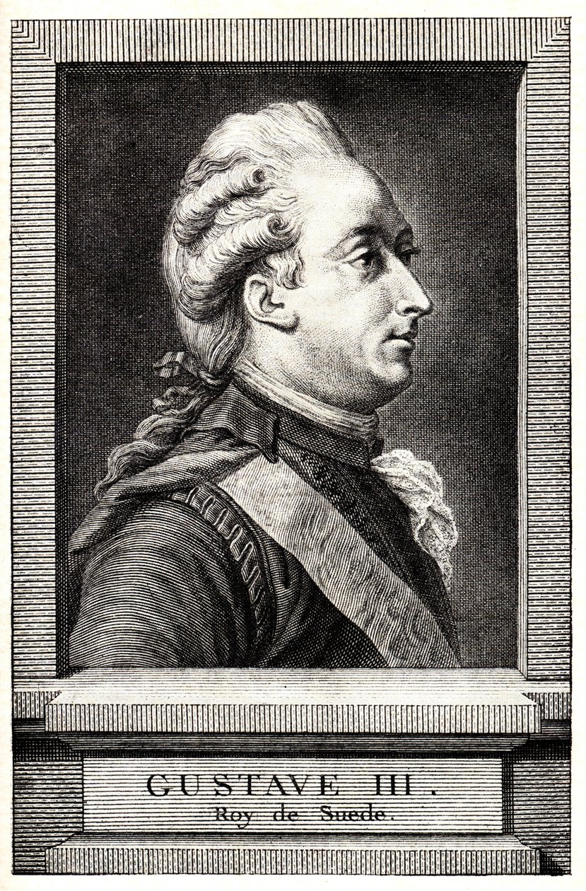 Porträtt av Gustav III av Sverige, tidigt 1800-tal. av Unbekannt