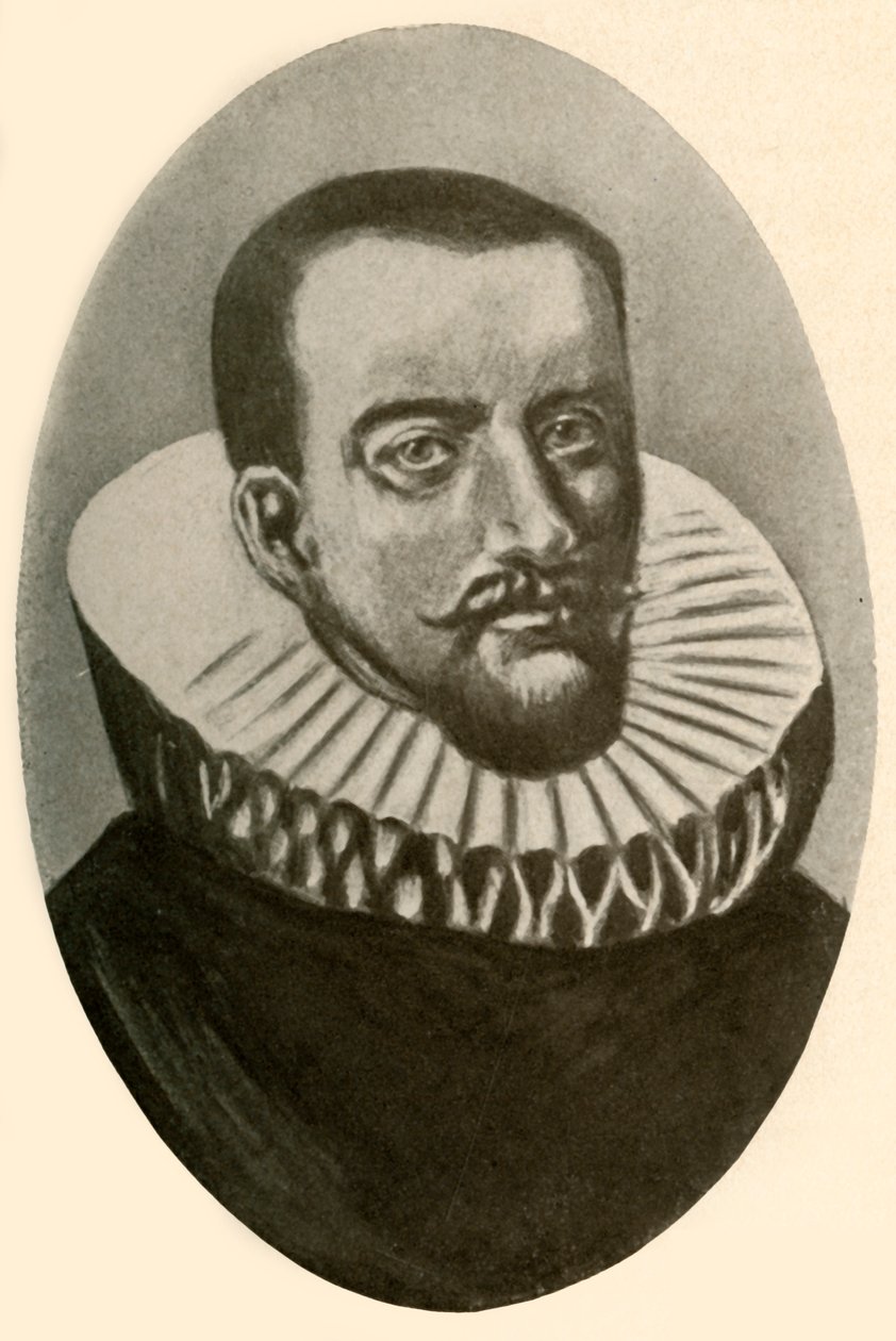 Porträtt av Henry Hudson, engelsk navigatör i ruff, 1609, 1937. av Unbekannt