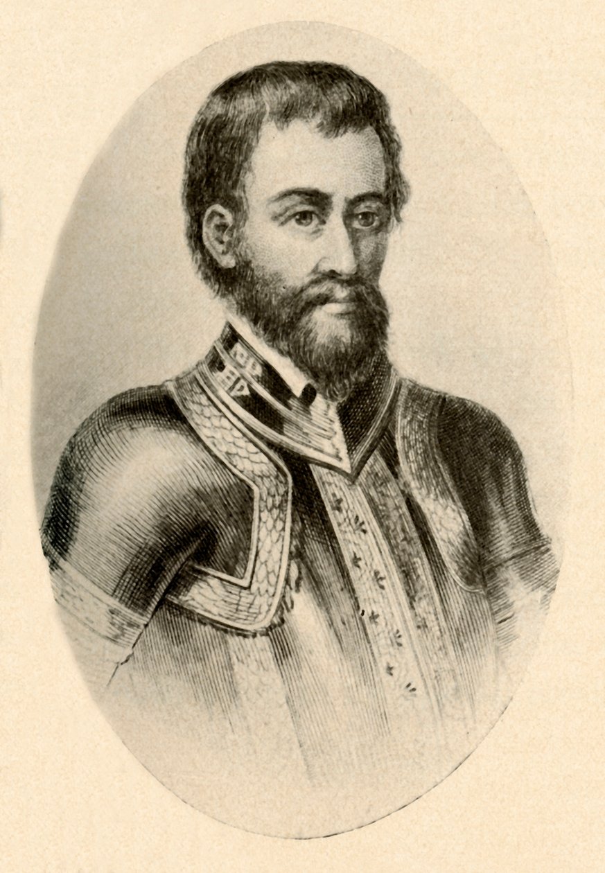 Porträtt av Hernando De Soto, som visar spansk rustning från 1500-talet, c1520-1540, 1937. av Unbekannt