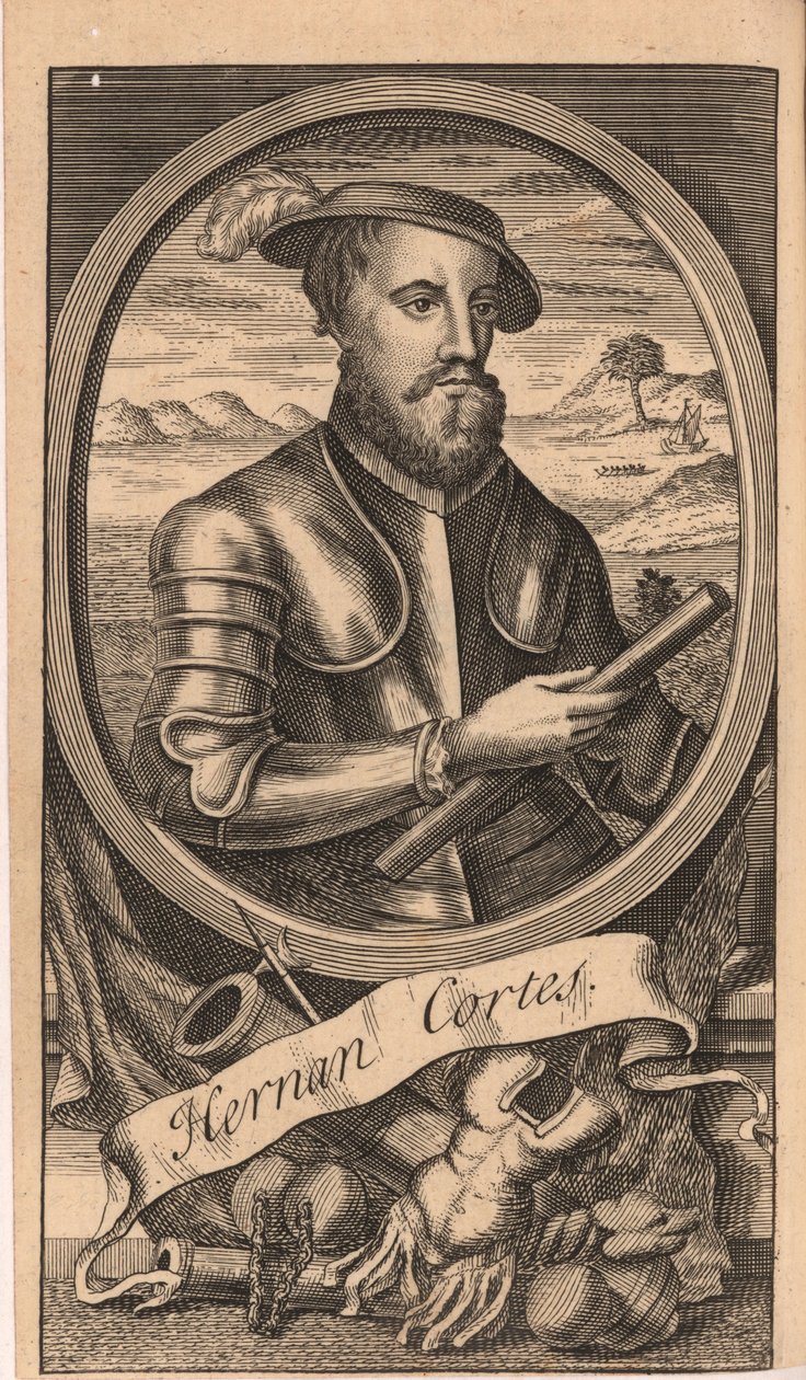 Porträtt av Hernan Cortes 1485-1547, 1741. av Unbekannt