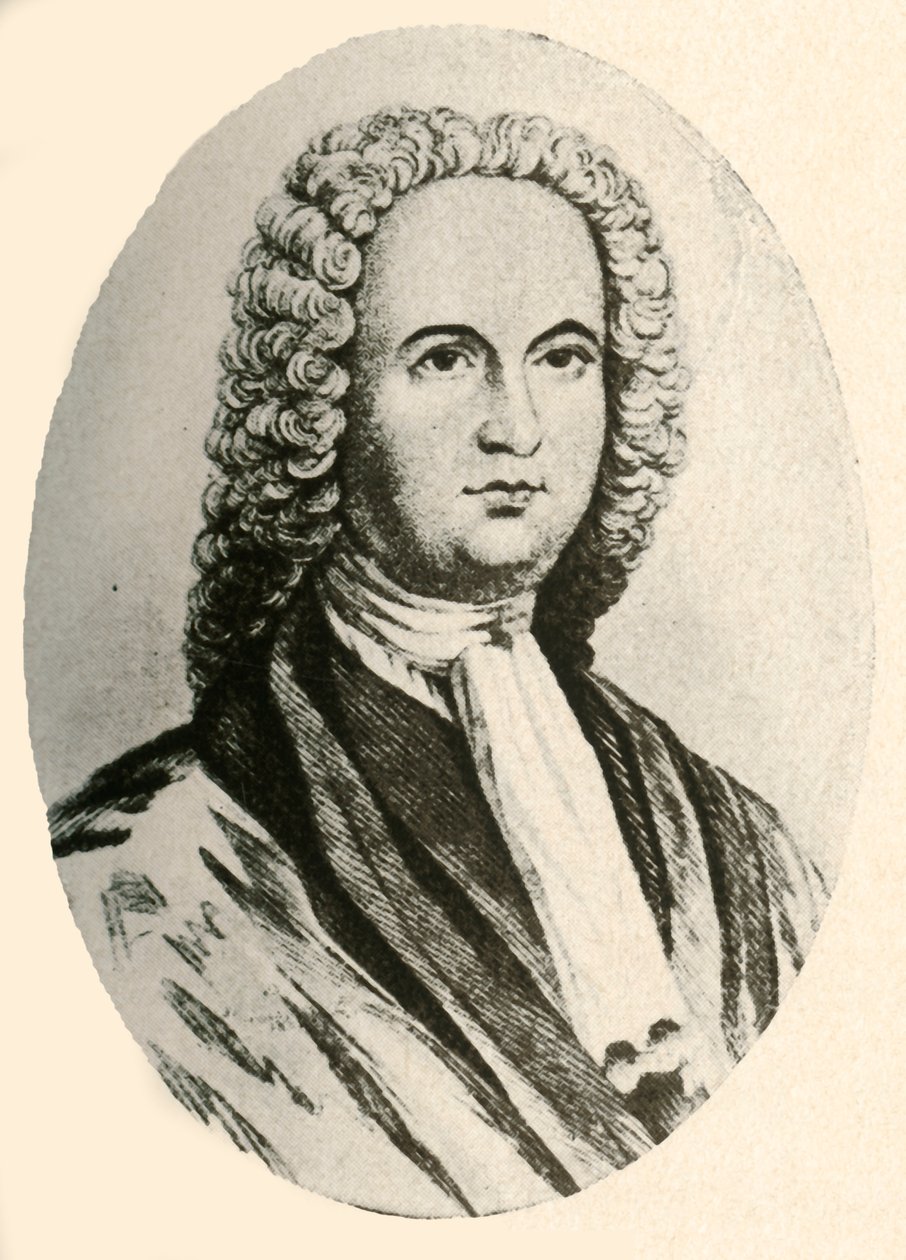 Porträtt av James Logan, i peruk och rättsdräkt, buren i Pennsylvania, 1745, 1937. av Unbekannt