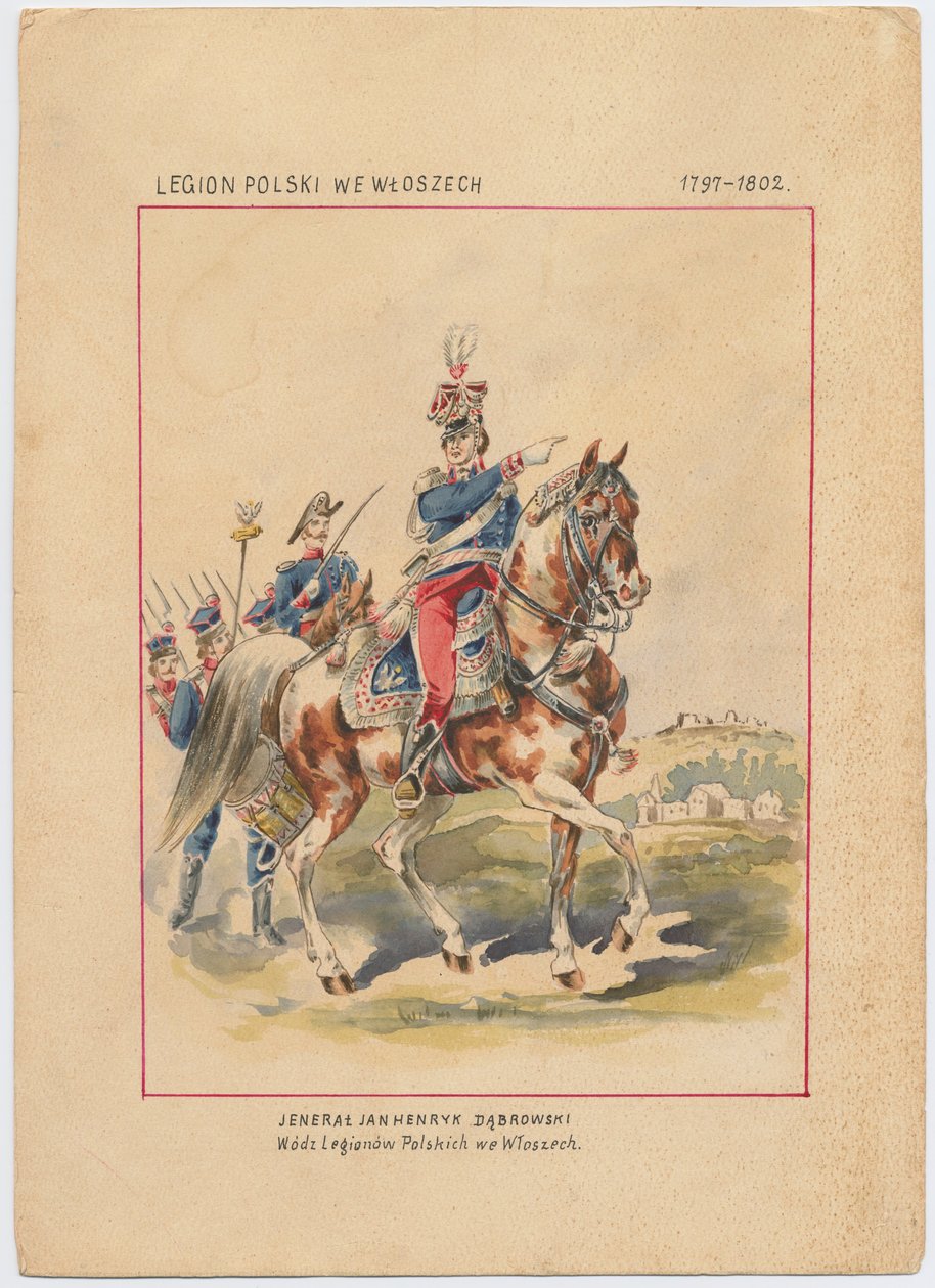 Porträtt av Jan Henryk Dabrowski, ca 1797-1800 av Unbekannt
