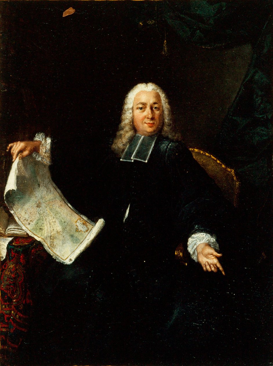 Porträtt av Jean de Lagrive 1689-1757, ca. 1740. av Unbekannt