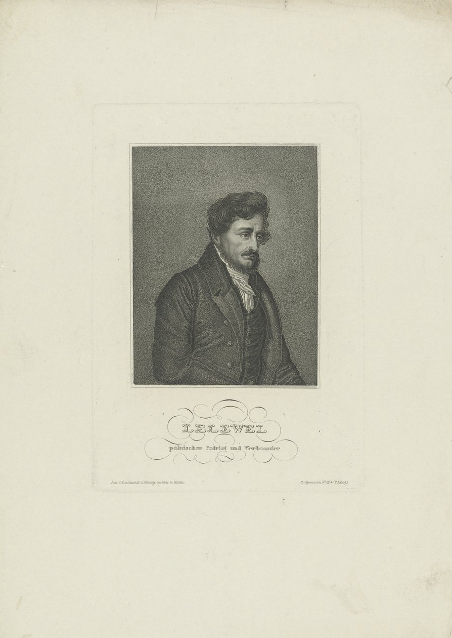 Porträtt av Joachim Lelewel 1786-1861, 1830-talet. av Unbekannt