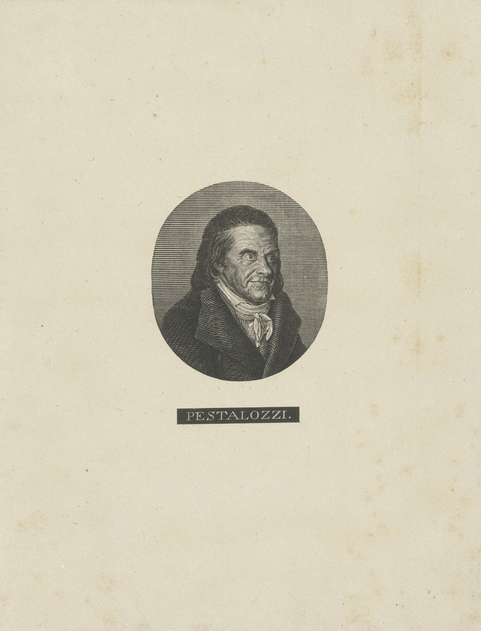 Porträtt av Johann Heinrich Pestalozzi 1746-1827, ca. 1830 av Unbekannt