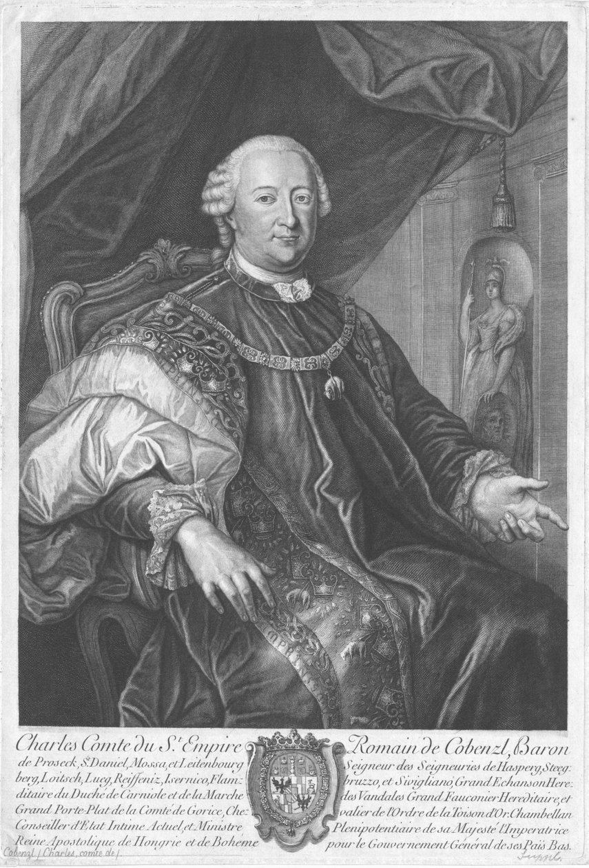 Porträtt av Johann Karl Philipp Graf von Cobenzl 1712-1770. av Unbekannt