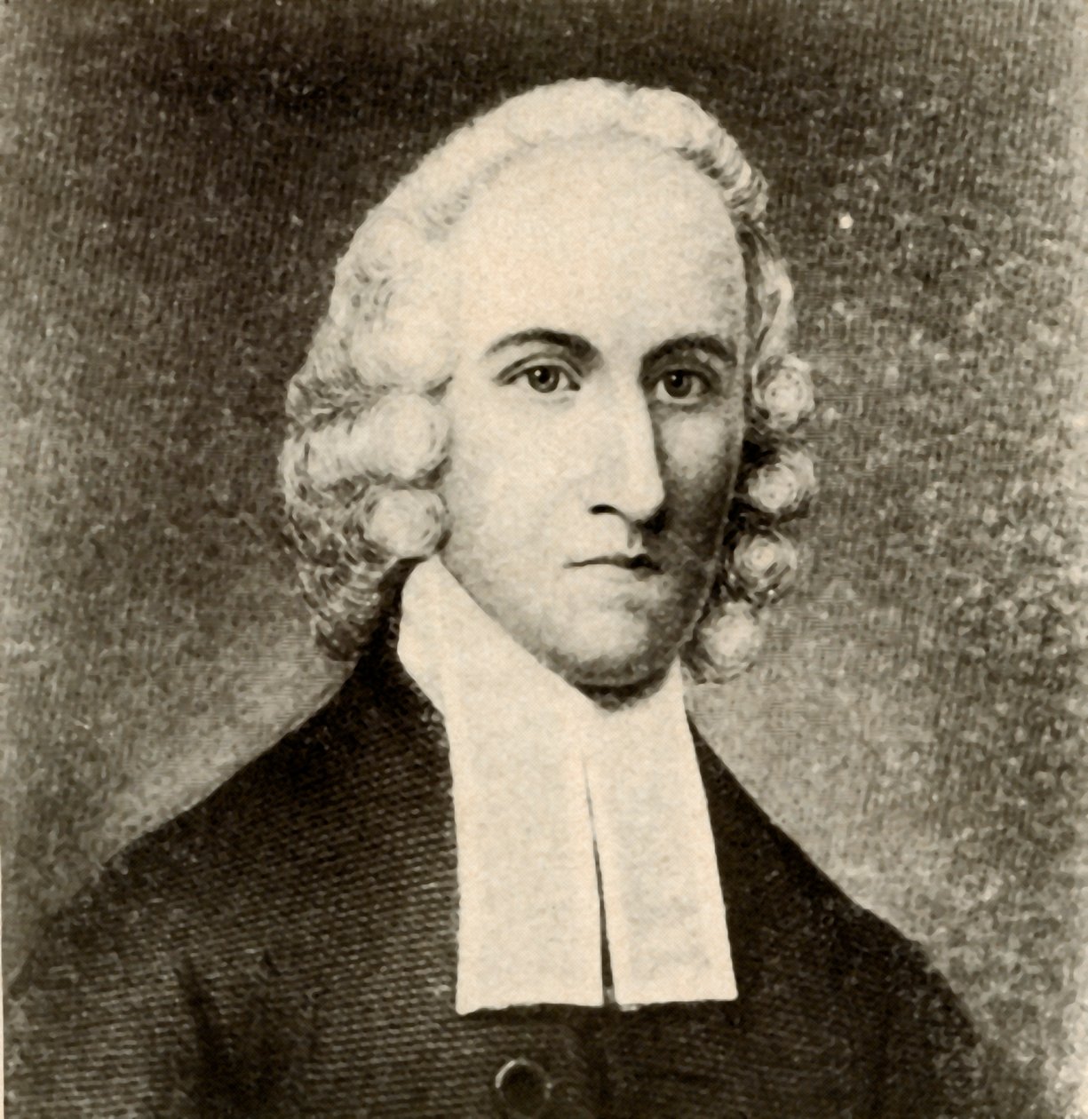 Porträtt av Jonathan Edwards, i vanlig rock och band av presbyteriansk minister, c1750, 1937. av Unbekannt