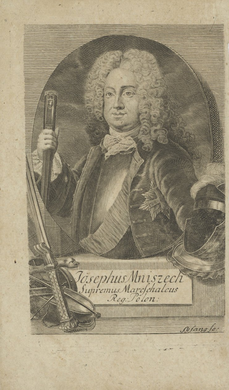 Porträtt av Jozef Wandalin Mniszech 1670-1747, före 1734. av Unbekannt