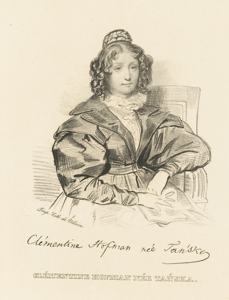 Porträtt av Klementyna Hoffmanowa 1798-1845, ca 1840. av Unbekannt