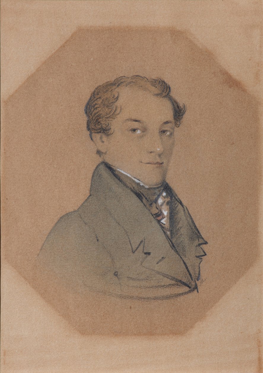 Porträtt av Kondraty Fyodorovich Ryleyev 1795-1826, 1800-talets första kvartal av Unbekannt