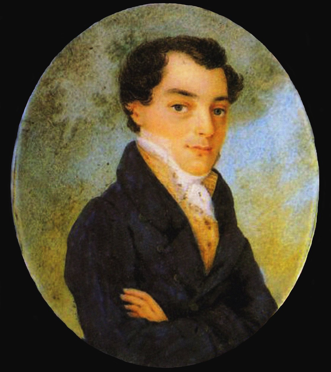 Porträtt av Kondraty Fyodorovich Ryleyev 1795-1826, efter 1826 av Unbekannt
