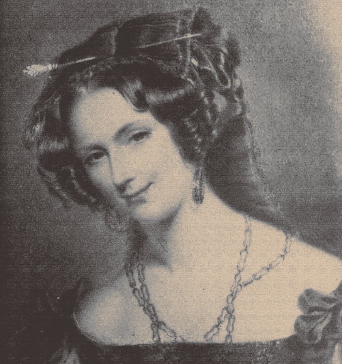 Porträtt av Lady Catherine Caroline Montagu 1808-1834, fru till greve Alexandre Joseph Colonna-Walewski, 1830-talet av Unbekannt