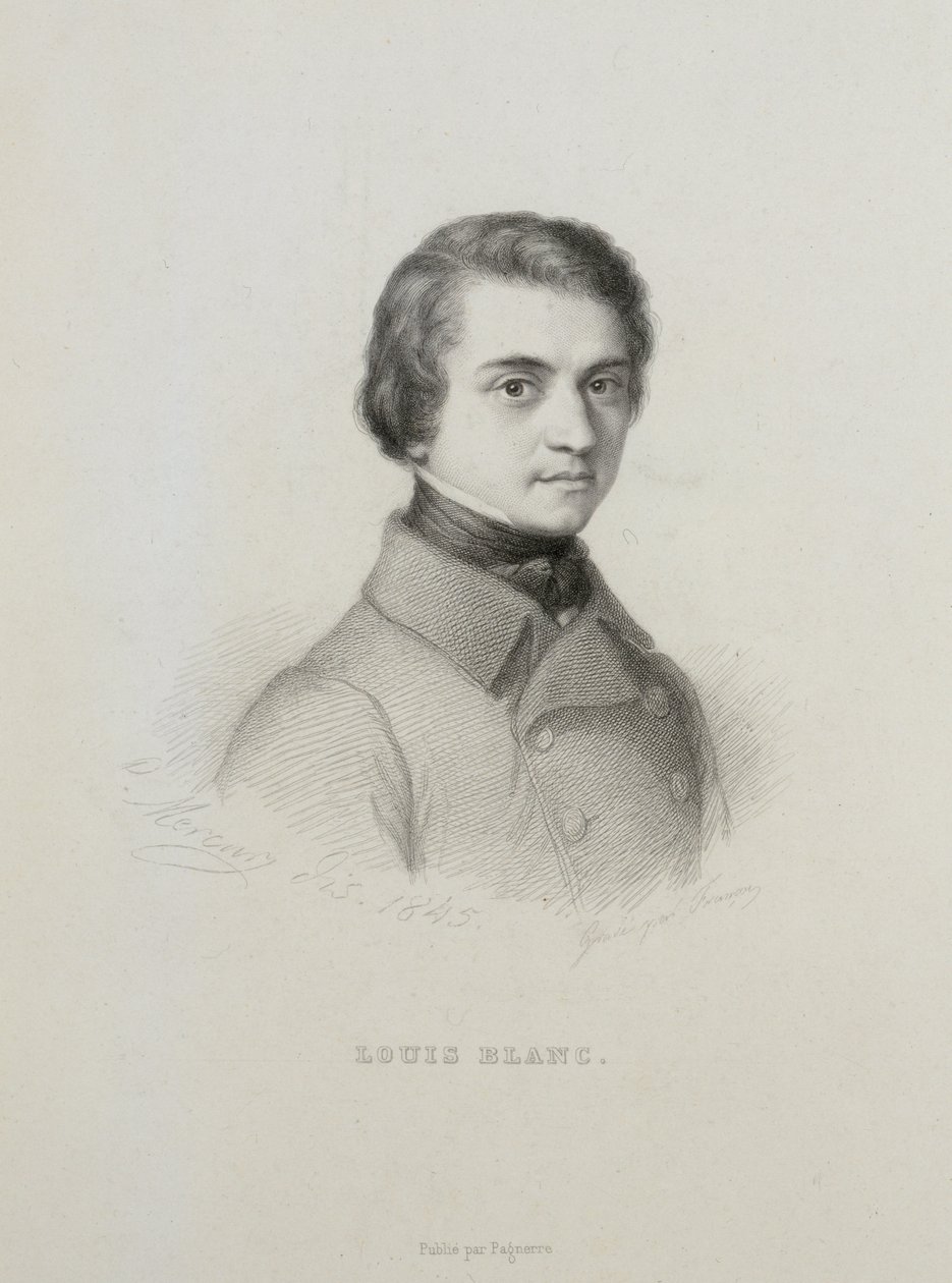 Porträtt av Louis Blanc 1811-1882, 1845. av Unbekannt