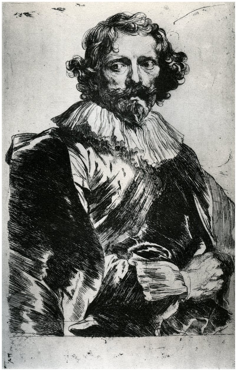 Porträtt av Lucas Vorsterman, 1627-1632 1958 av Unbekannt