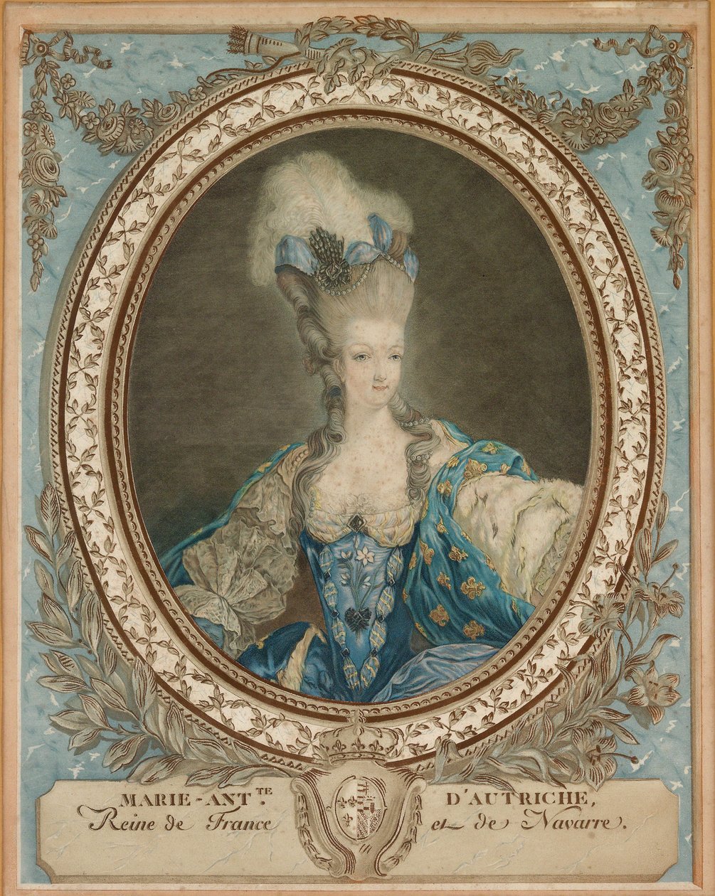 Porträtt av Marie Antoinette 1755-1793, andra hälften av 1700-talet.. av Unbekannt