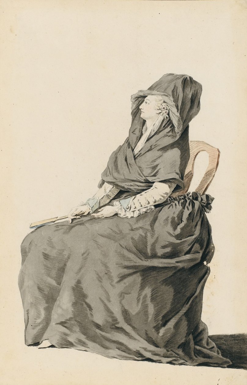 Porträtt av Marie Antoinette under hennes rättegång, 1793 av Unbekannt