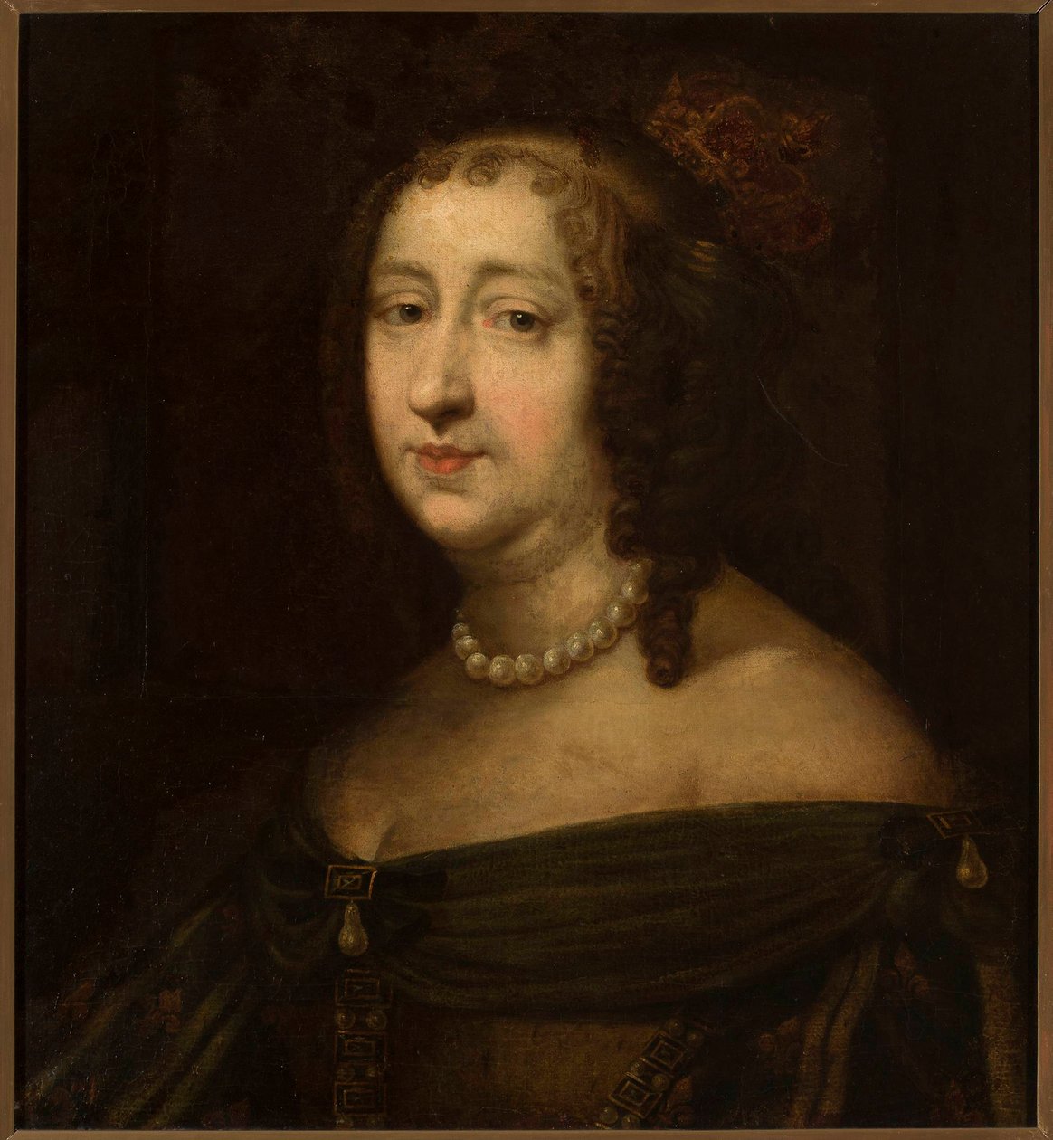 Porträtt av Marie Louise Gonzaga 1611-1667, drottning av Polen, mitten av 1600-talet. av Unbekannt