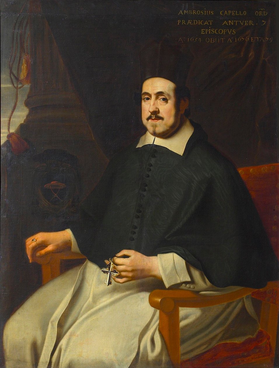 Porträtt av Marius Ambrosius Capello 1597-1676, biskop av Antwerpen, 1659. av Unbekannt