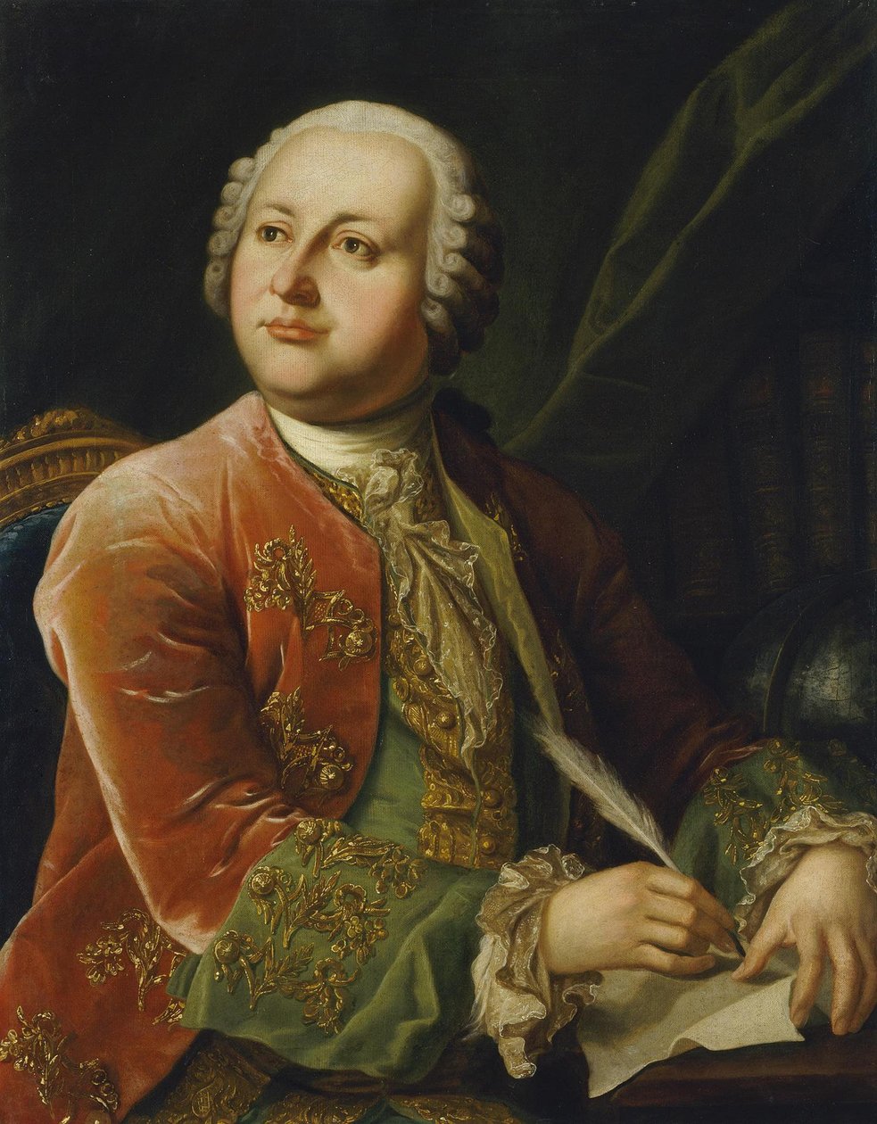 Porträtt av Mikhail V. Lomonosov 1711-1765, andra hälften av 1700-talet av Unbekannt