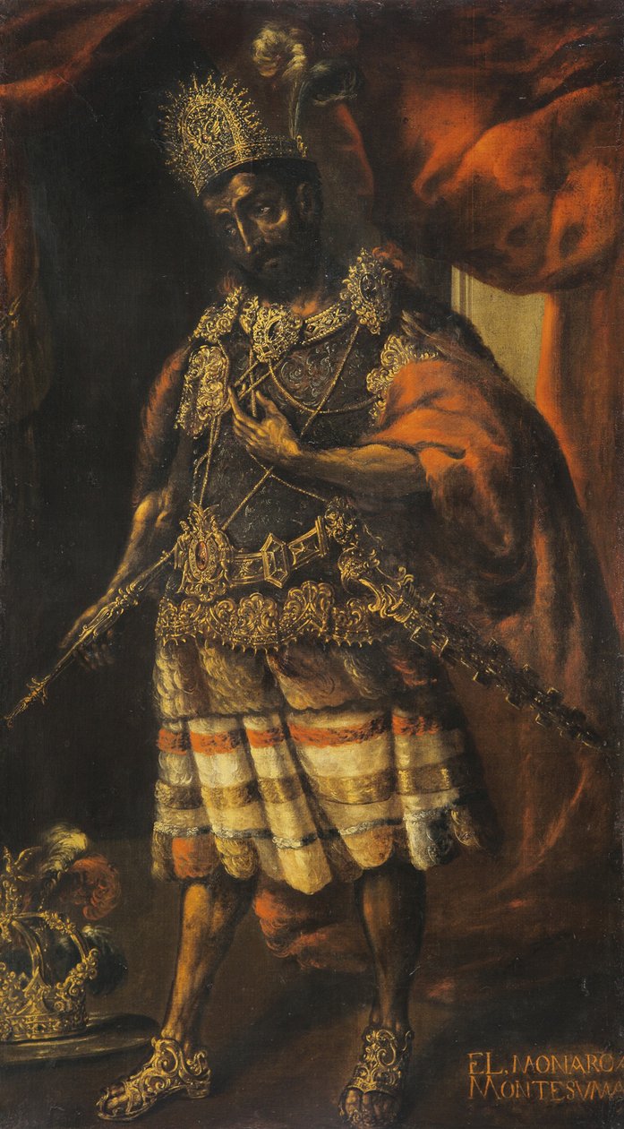Porträtt av Moctezuma II, 1600-talet av Unbekannt