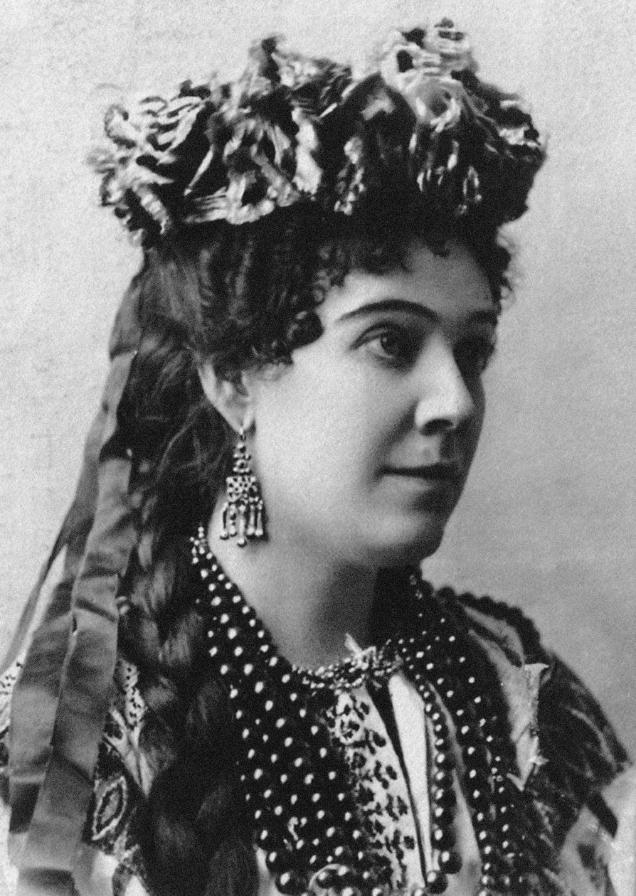 Porträtt av Nadezhda Ivanovna Zabela-Vrubel 1868-1913, 1898. av Unbekannt