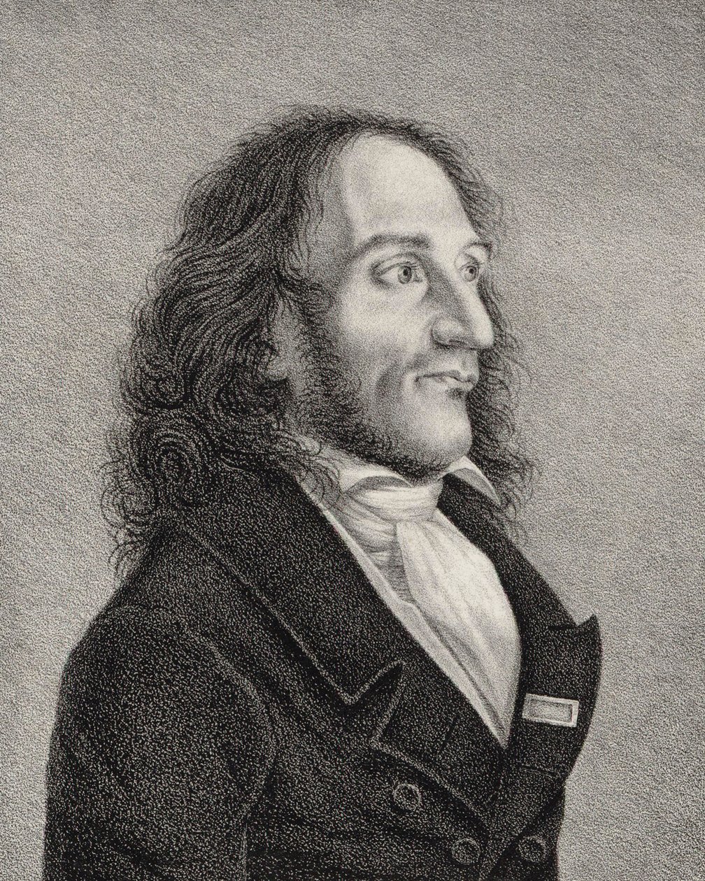 Porträtt av Niccolò Paganini 1782-1840, ca. 1830 av Unbekannt