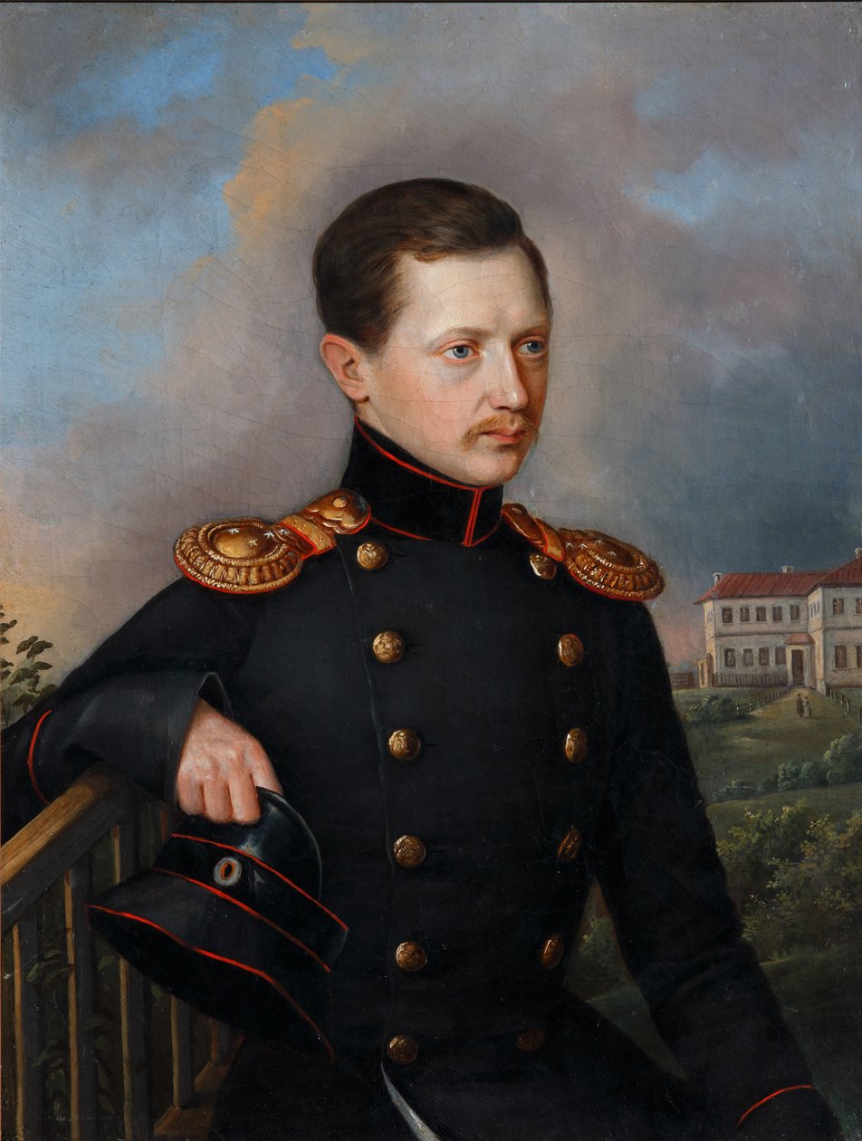 Porträtt av Nikolai Semyonovich Korsakov 1819-1889, ca. 1849 av Unbekannt