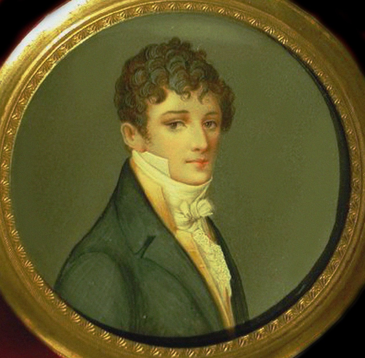 Porträtt av Nikolay Afanasyevich Goncharov 1787-1861, Natalya Pushkinas far av Unbekannt