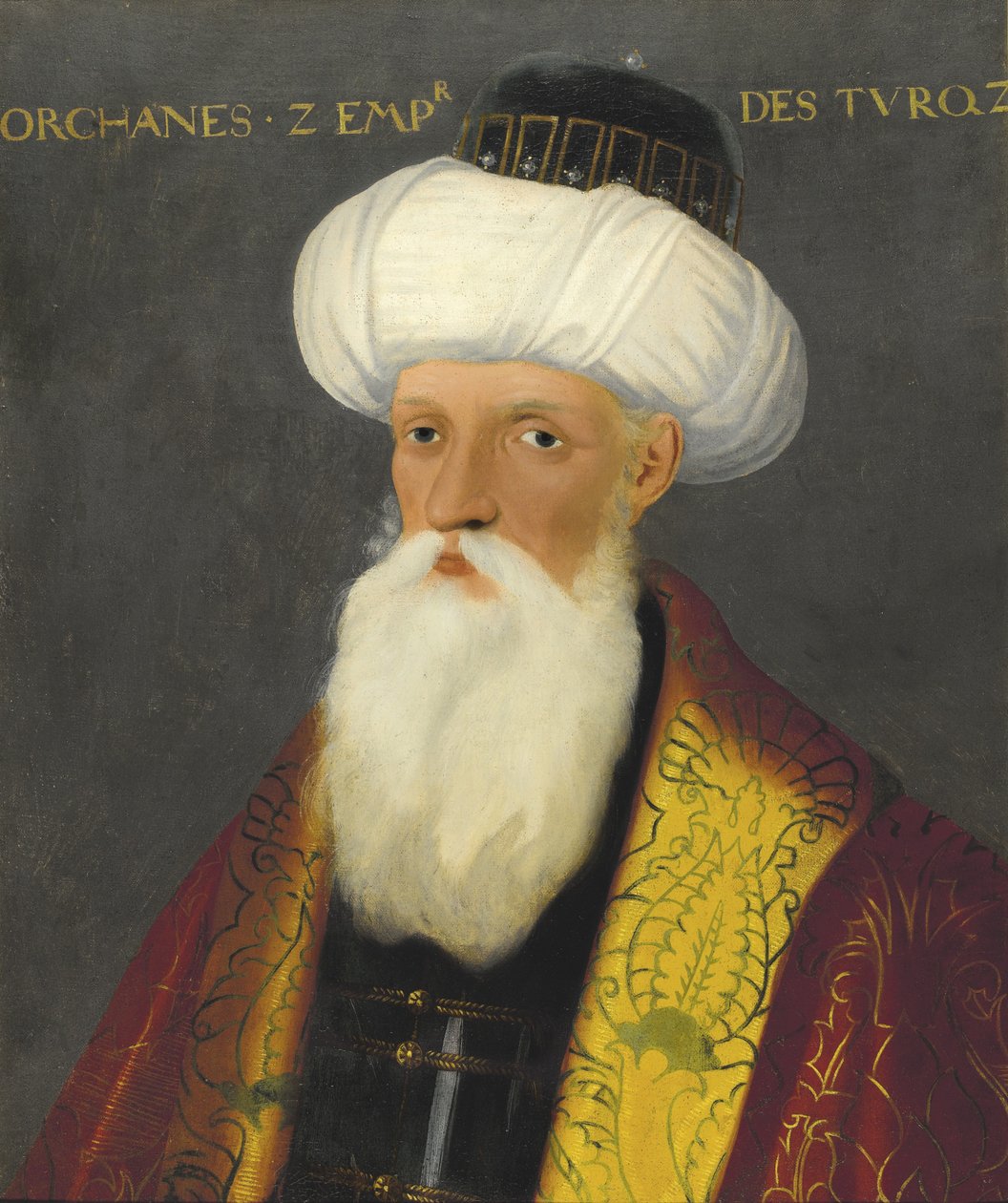 Porträtt av Orhan I 1281-1362, Sultan av det osmanska riket, tidigt 1800-tal av Unbekannt