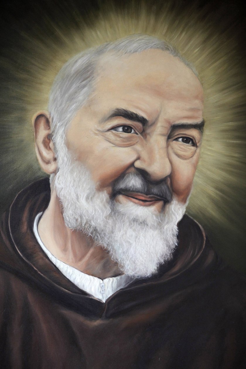 Porträtt av Padre Pio i Apulien, Alberobello, Italien av Unbekannt