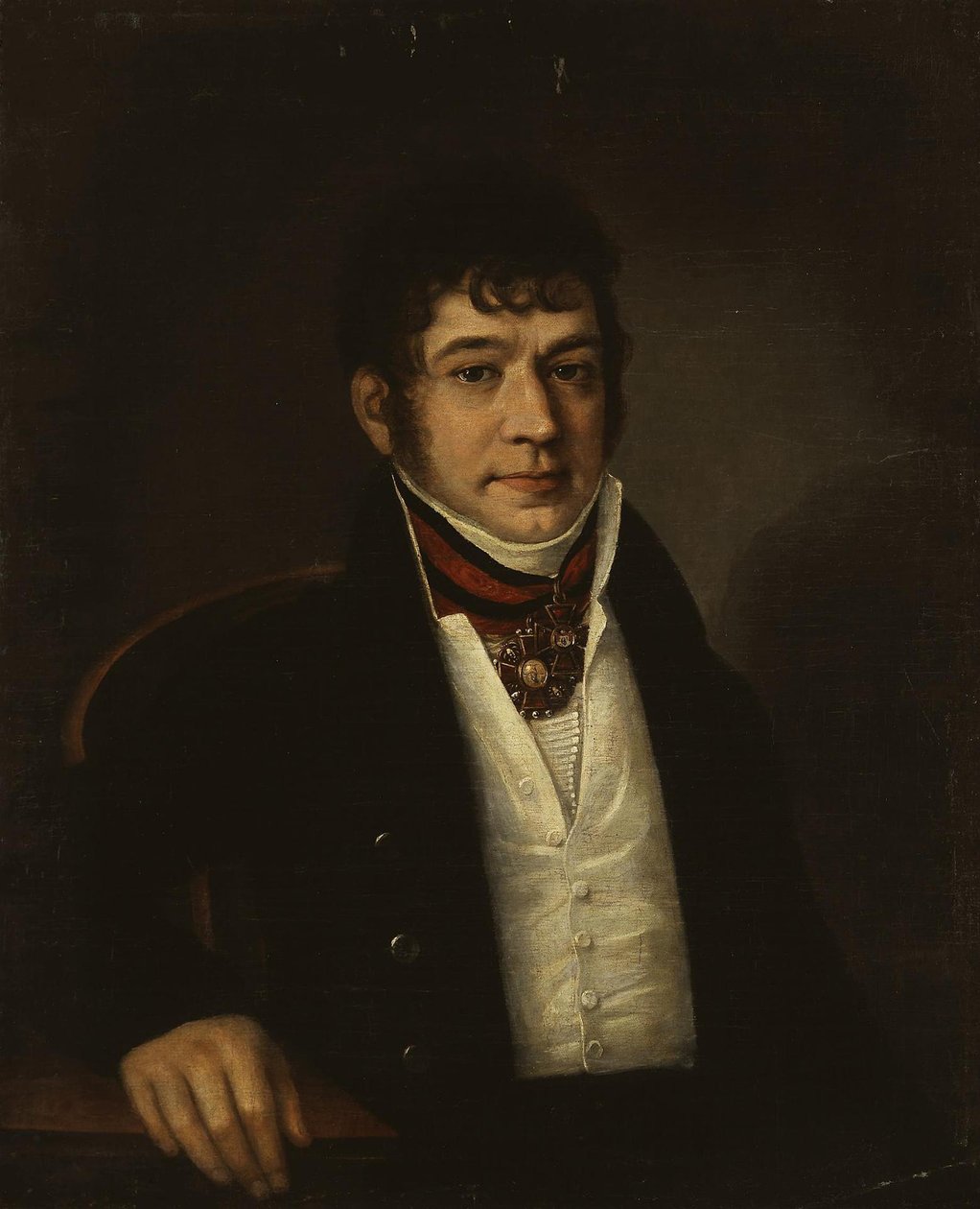 Porträtt av Platon Bogdanovich Ogarev 1777-1838, 1810p av Unbekannt