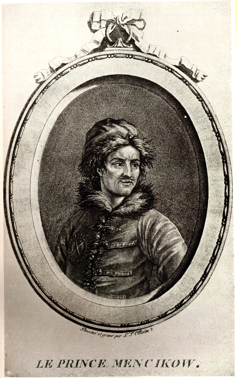 Porträtt av prins Alexander Danilovich Menshikov 1673-1729 av Unbekannt