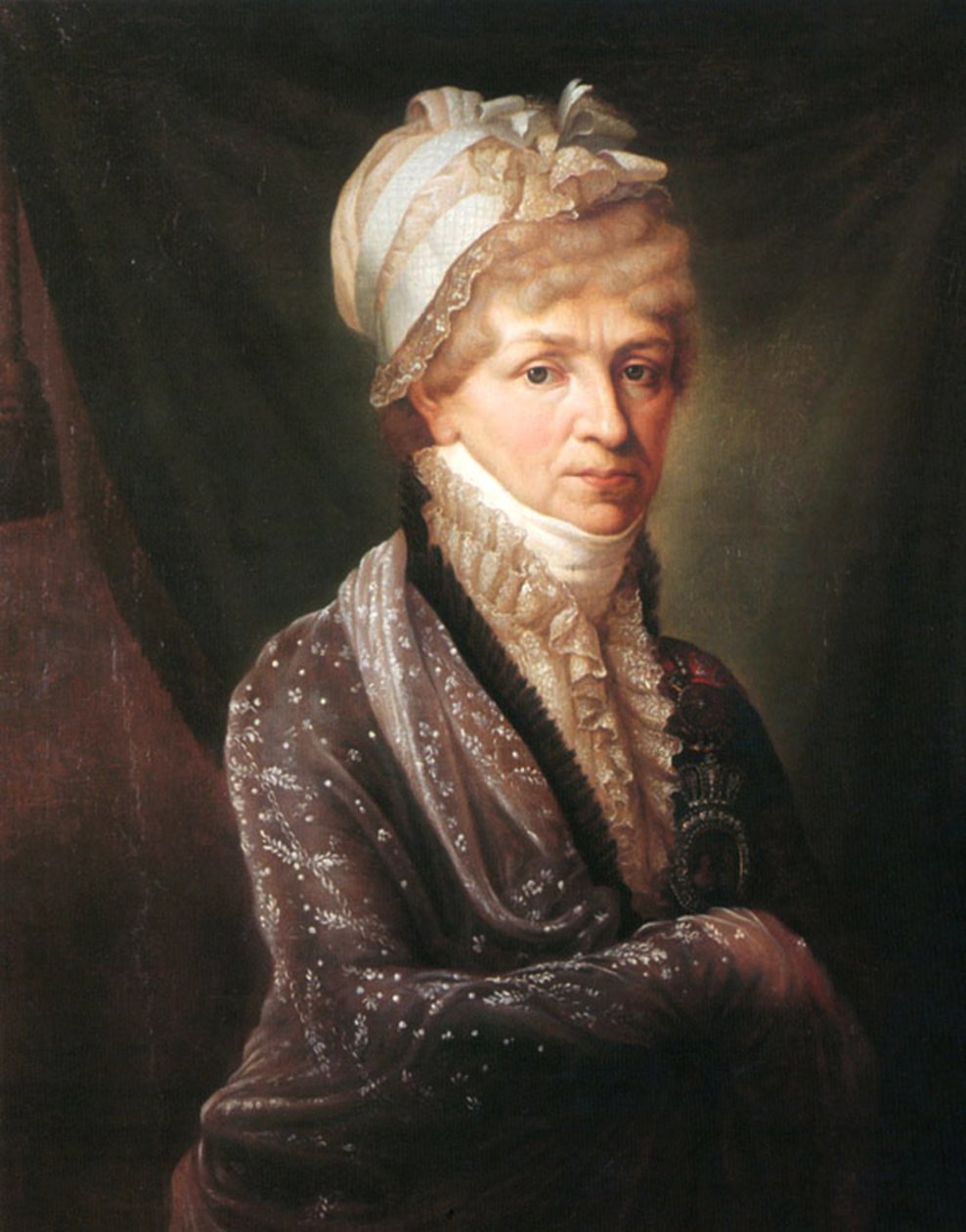 Porträtt av prinsessan Natalya Petrovna Galitzine 1741-1837, tidigt 1800-tal. av Unbekannt