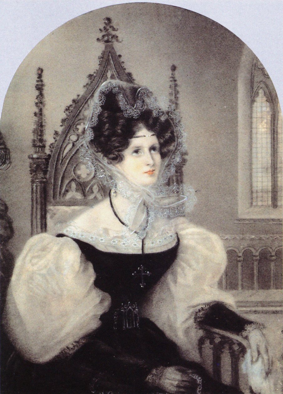 Porträtt av prinsessan Zinaida Alexandrovna Volkonskaya 1792-1862 av Unbekannt
