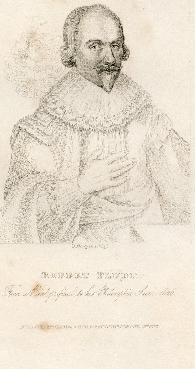 Porträtt av Robert Fludd 1574-1637, 1626 av Unbekannt